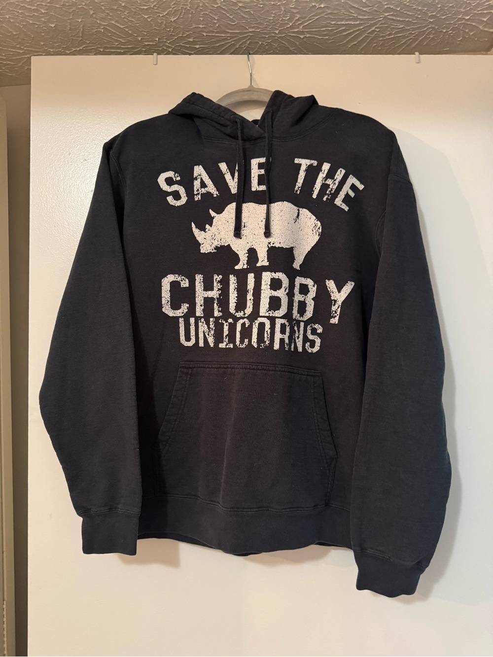 Save The Chubby Unicorns Black Hoodie